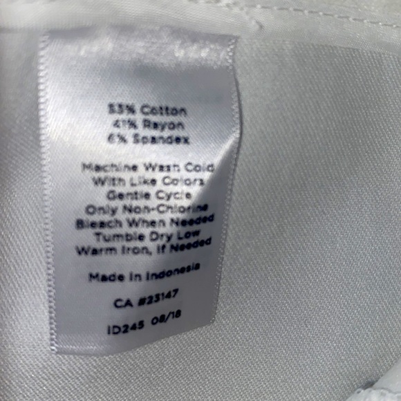 Talbots Chatham Ankle Pants in White Size 6 petit - Picture 6 of 7